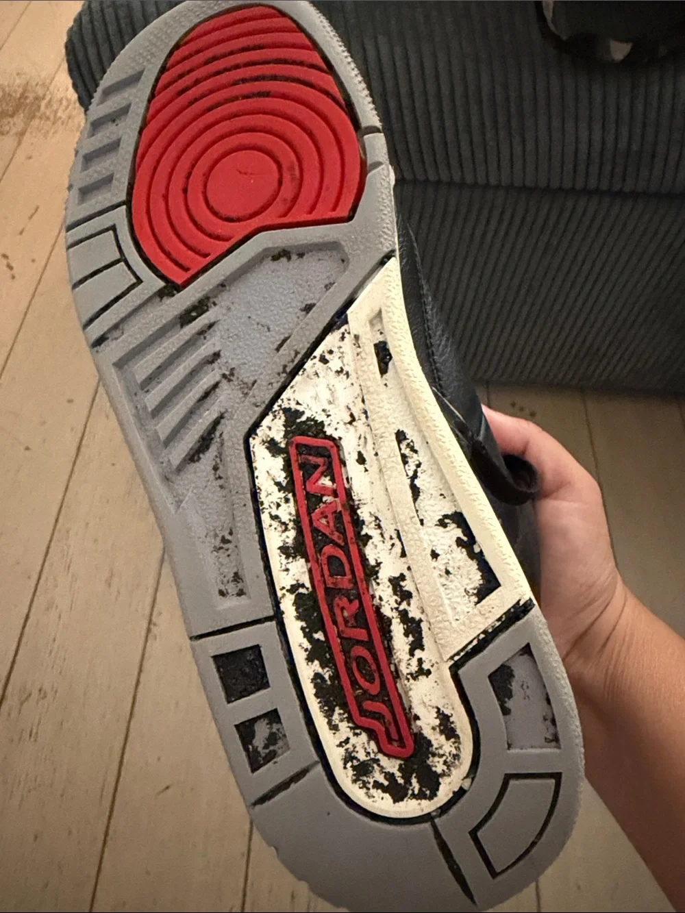 JORDAN 3 RETRO OG GS 'BLACK CEMENT'